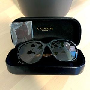 Coach Sparkle Animal Print Sunglasses with Case VGUC